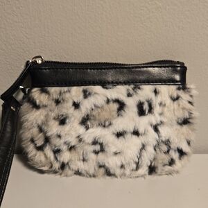 Deb & Dave Faux Fur Wriatlet Black and White